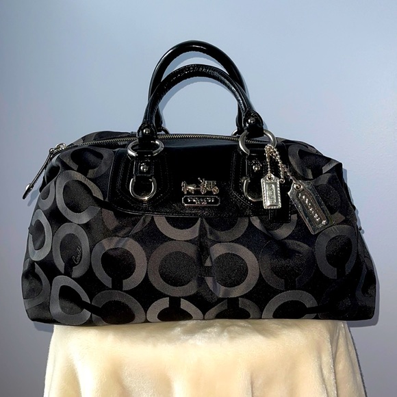 Coach Handbags - COACH BLACK HANDBAG WITH SATCHEL & TOP HANDLES